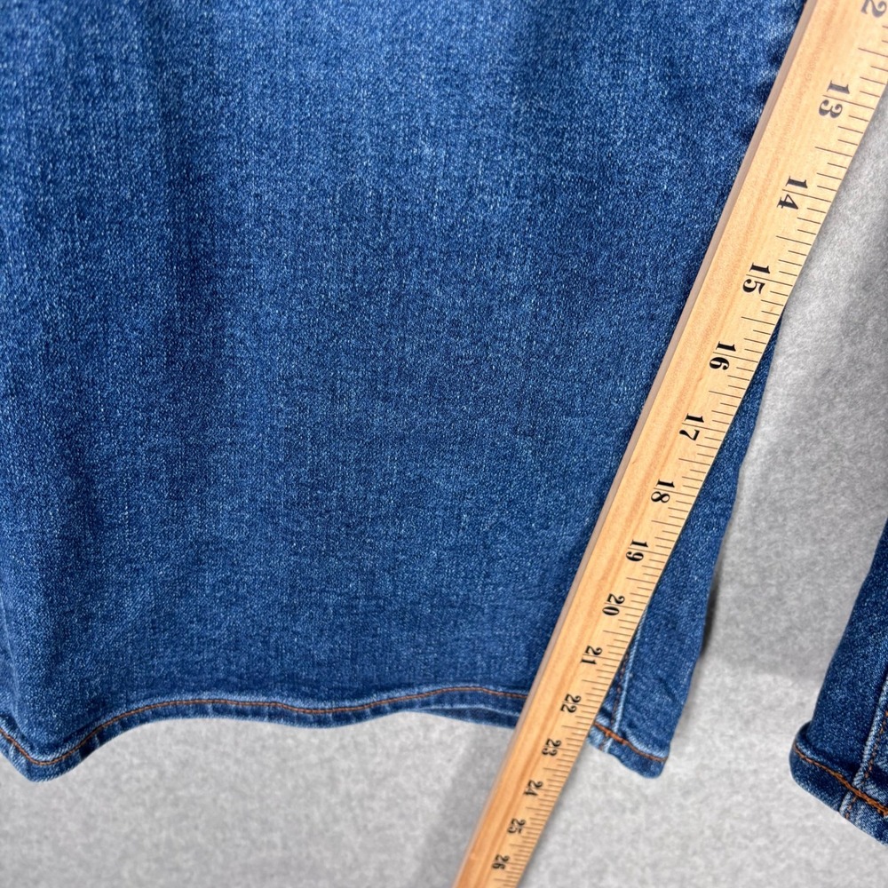 Lands End Kick Flare Cropped Jeans Size 26W High Rise Stretch Capri‎ Comfort - Picture 6 of 11
